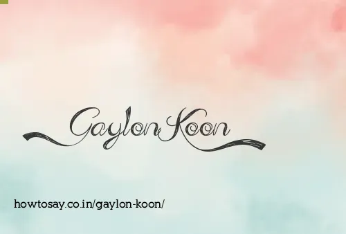 Gaylon Koon