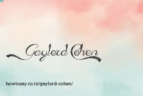 Gaylord Cohen