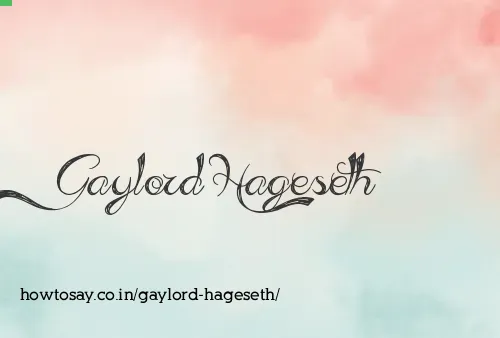 Gaylord Hageseth