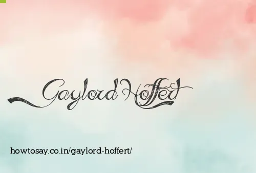 Gaylord Hoffert