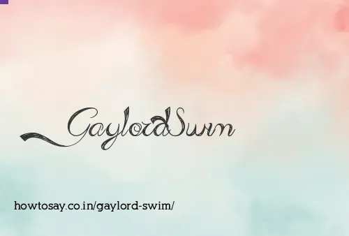 Gaylord Swim