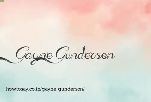 Gayne Gunderson