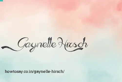 Gaynelle Hirsch
