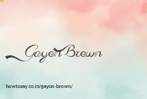 Gayon Brown