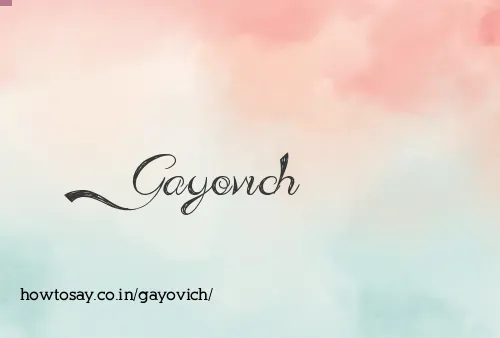 Gayovich