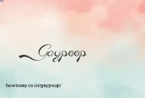 Gaypoop