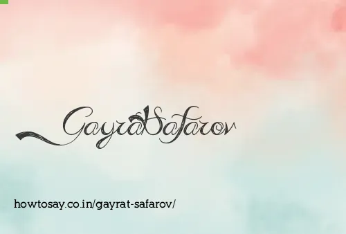 Gayrat Safarov