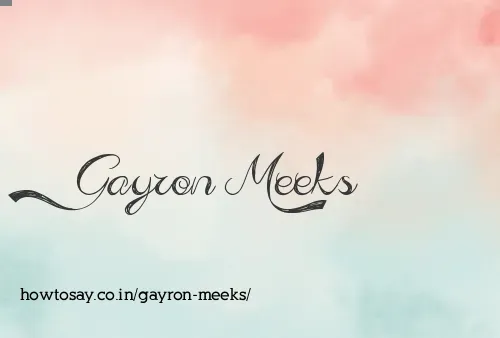 Gayron Meeks