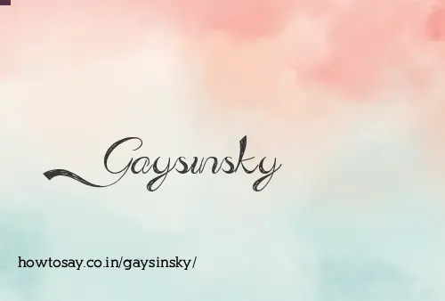 Gaysinsky