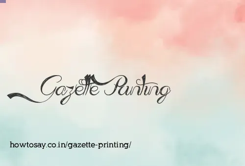 Gazette Printing