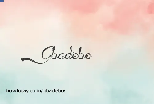 Gbadebo