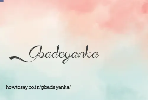 Gbadeyanka