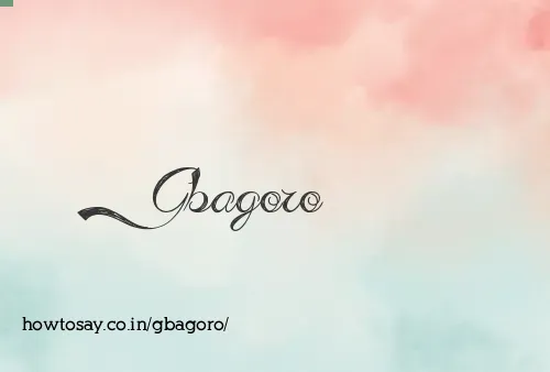 Gbagoro