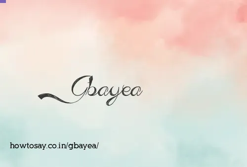 Gbayea