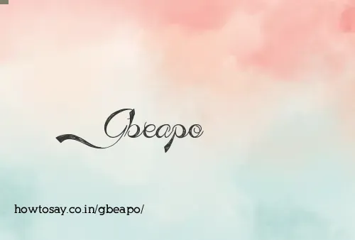 Gbeapo