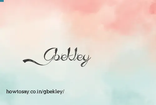Gbekley