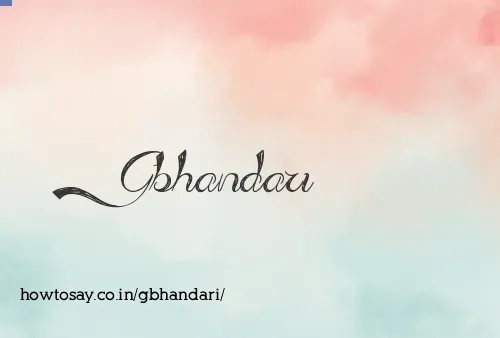Gbhandari