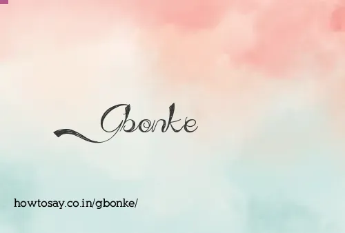 Gbonke