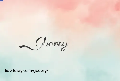 Gboory