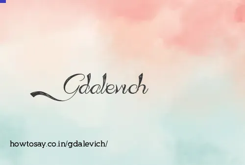 Gdalevich
