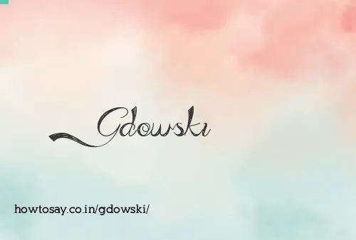 Gdowski