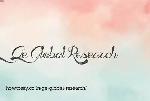 Ge Global Research