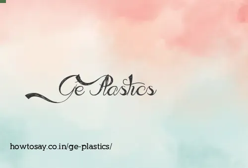 Ge Plastics
