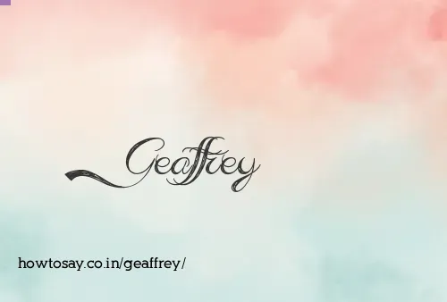 Geaffrey