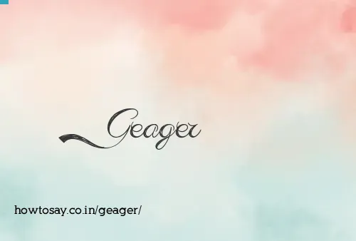 Geager