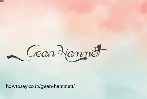Gean Hammett