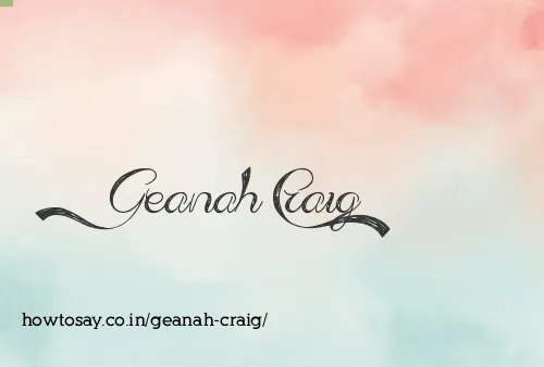 Geanah Craig