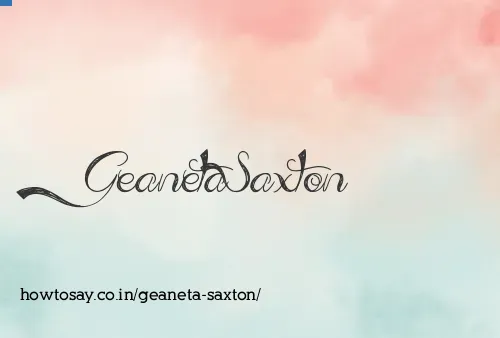 Geaneta Saxton