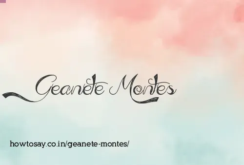 Geanete Montes