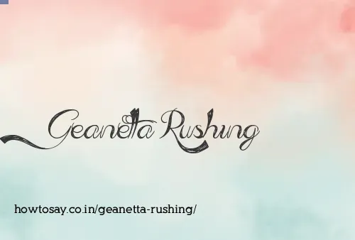 Geanetta Rushing
