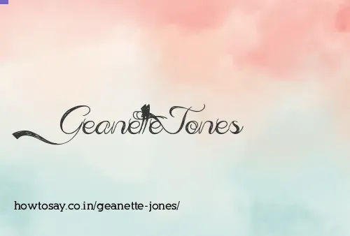 Geanette Jones