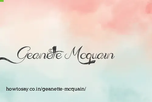 Geanette Mcquain