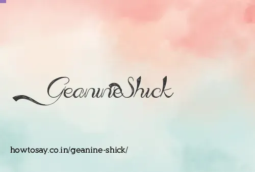 Geanine Shick