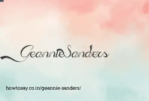 Geannie Sanders