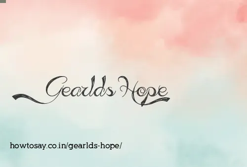 Gearlds Hope