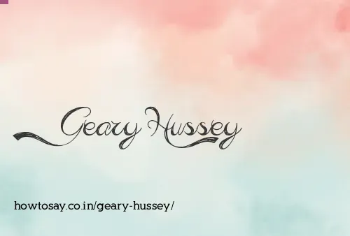 Geary Hussey