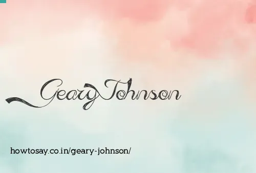 Geary Johnson