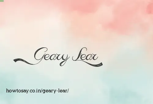 Geary Lear