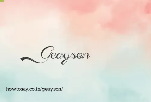Geayson
