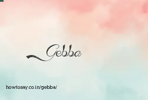 Gebba