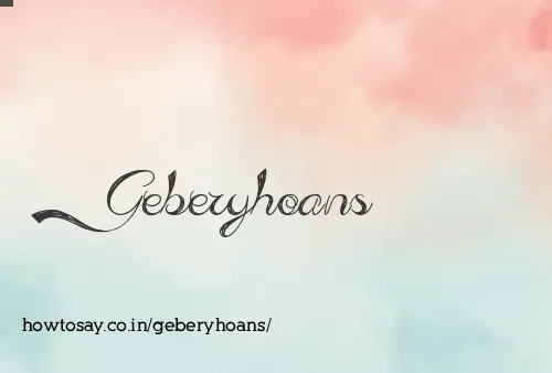 Geberyhoans