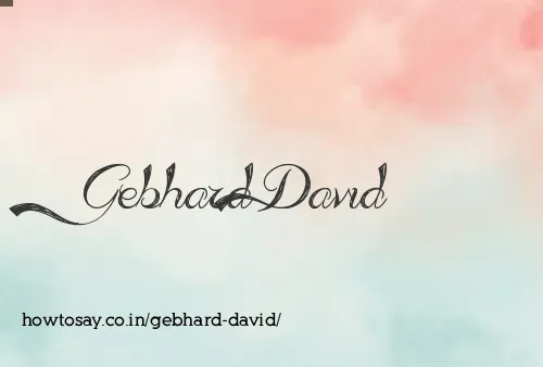 Gebhard David