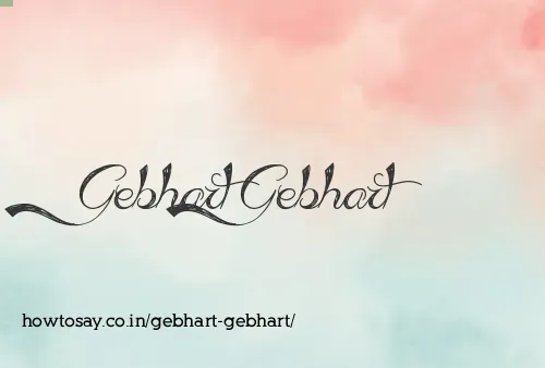 Gebhart Gebhart