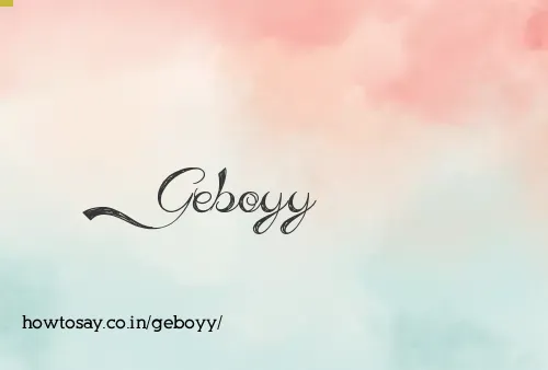 Geboyy
