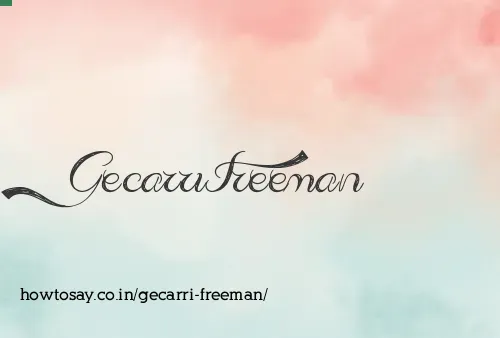Gecarri Freeman