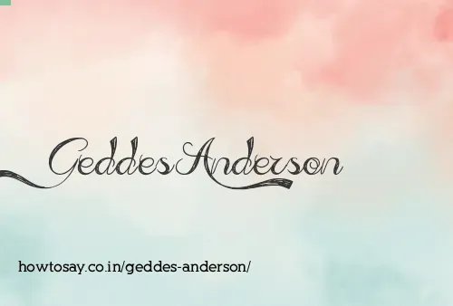 Geddes Anderson